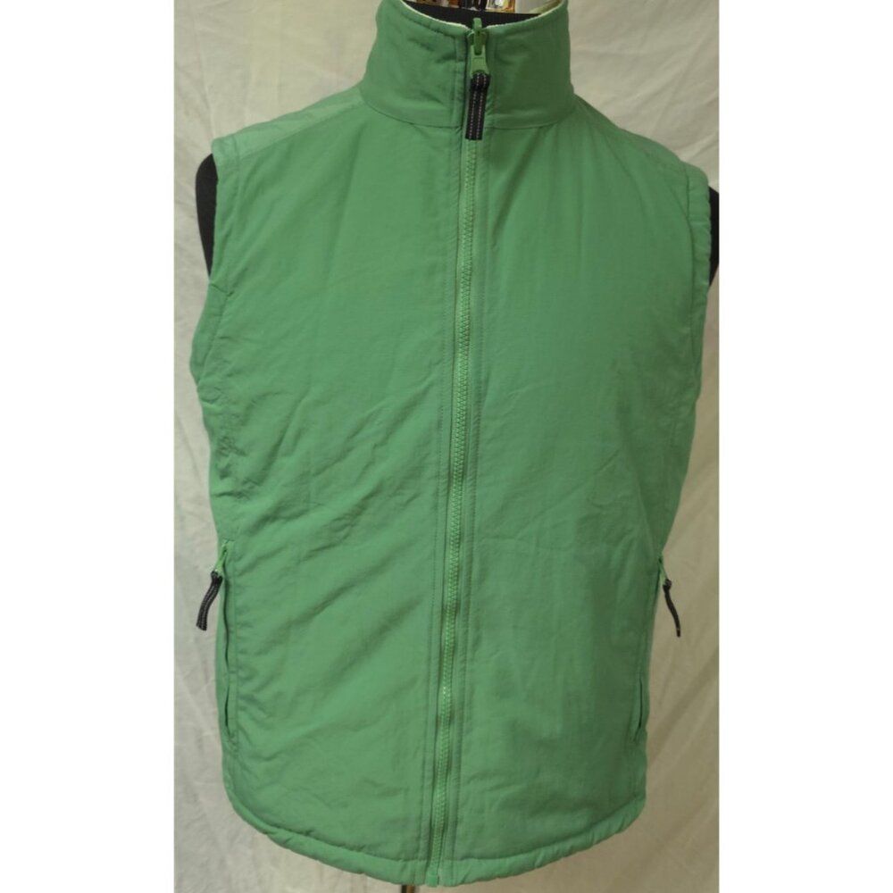 10,000 Ft Above Sea Level Womens Large Green Fleece Reversible Sleeveless Vest